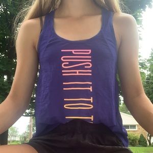 “Push it to the limit” athletic tank